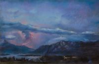 &quot;Thunder over the Moon Lake.&quot; Mondsee. 20x30cm, own reference.